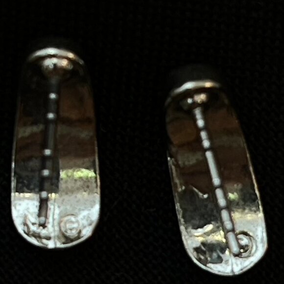 Sterling Silver Turqouise Inlay Earrings - Picture 2 of 4